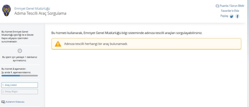 Adıma Kayıtlı Araç Var mı