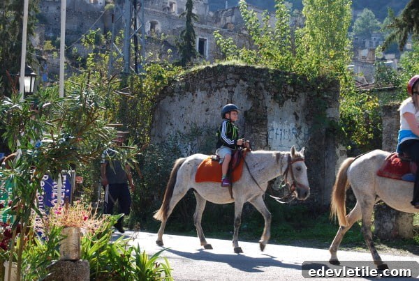 horse riding in Kayakoy