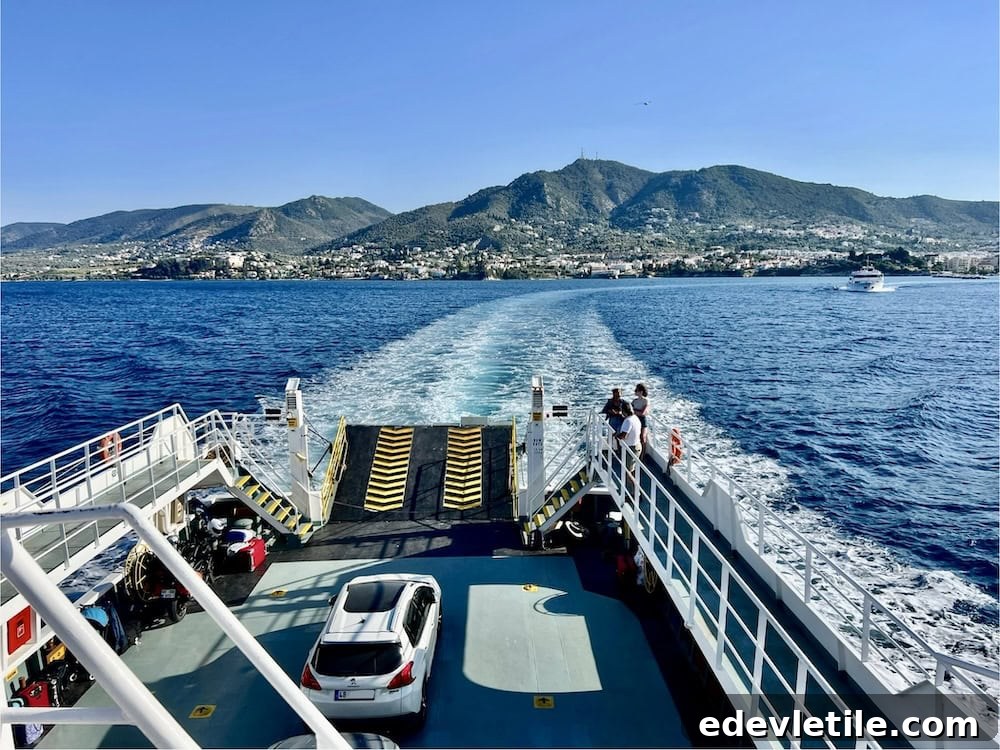 Ferry sailing between Lesvos and Ayvalik