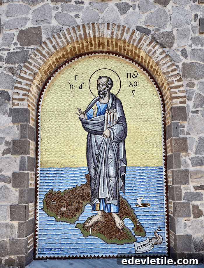 Mosaic near a church