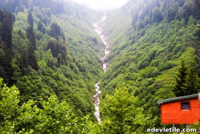 Gelin Tulu waterfall in Ayder Plateau