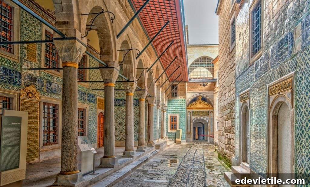 Historic courtyard inside Topkapı Palace