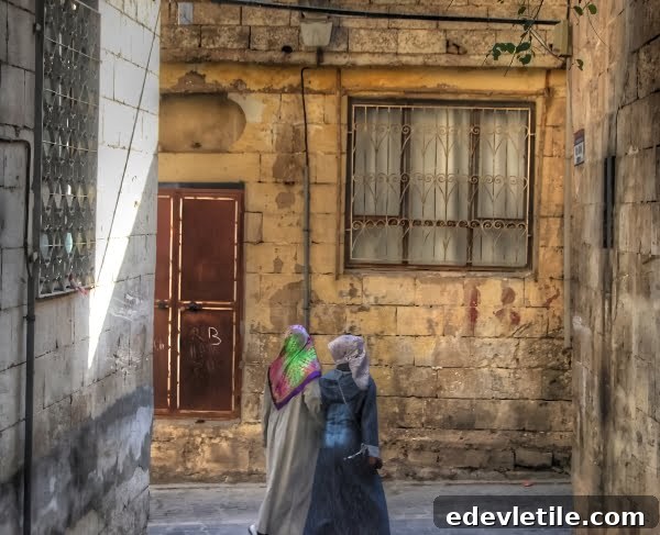old streets of Urfa in Turkey