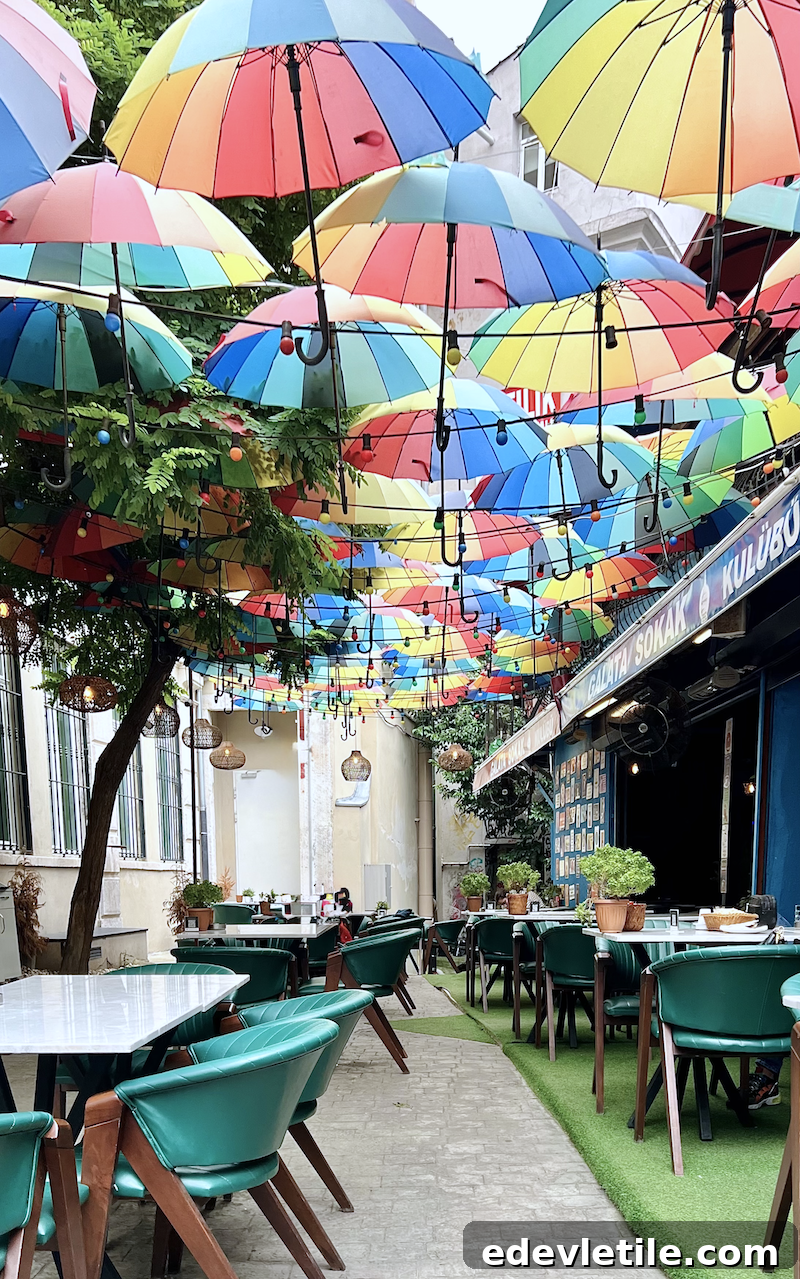 Balat umbrella street colorful props
