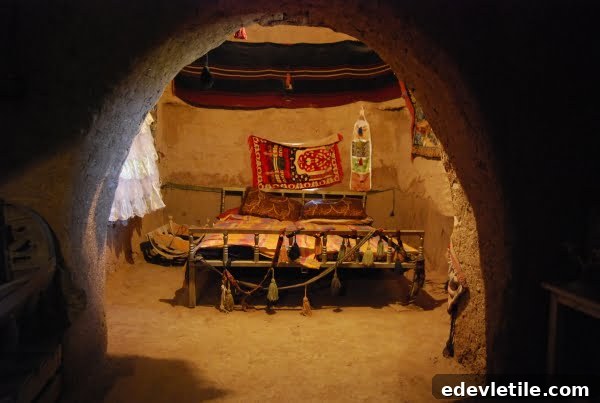 Bedroom of a beehive house