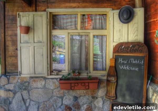 Welcome sign from the hotel