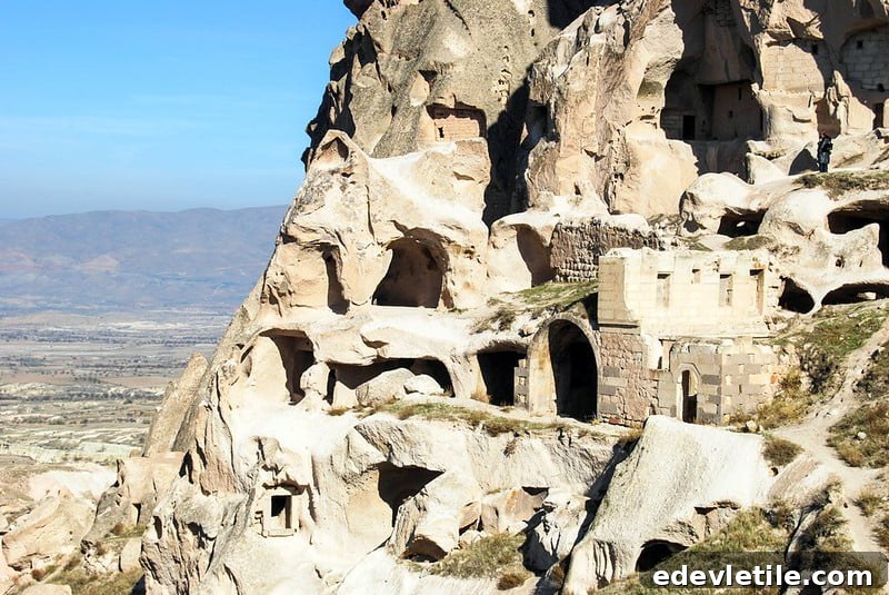 Uchisar castle in Cappadocia