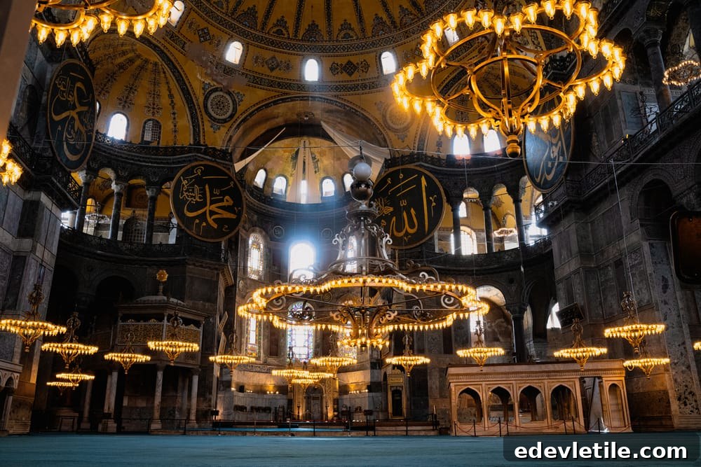 interior of the Hagia Sophia mosque