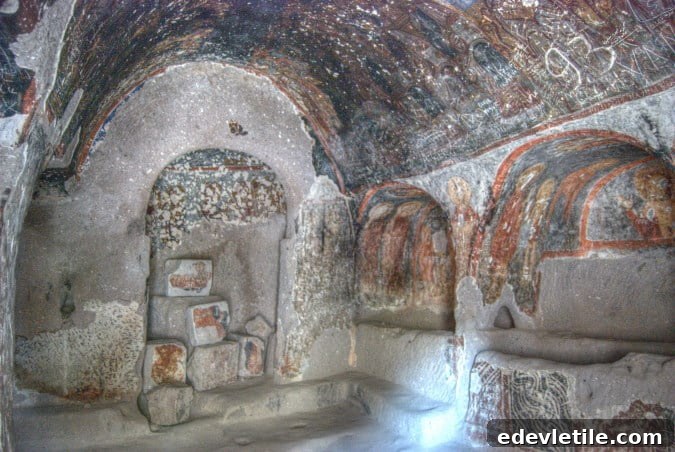 Inside Yilanli church of Soganli