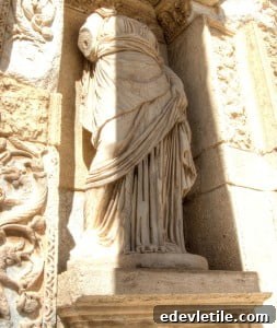 Celsus library statue