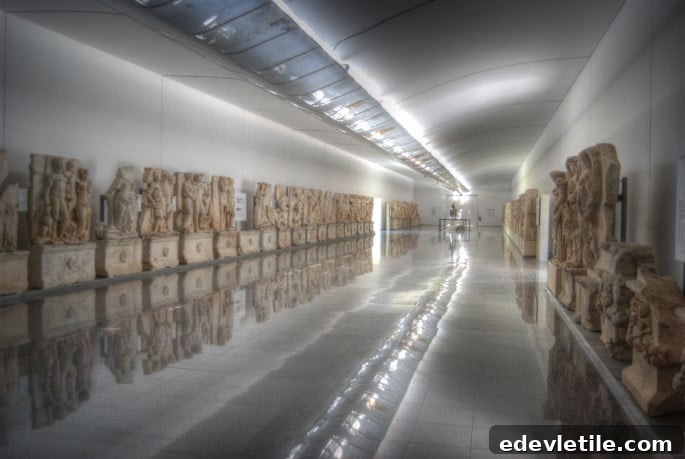 The Sebasteion hall of sculptures at Aphrodisias museum in Turkey