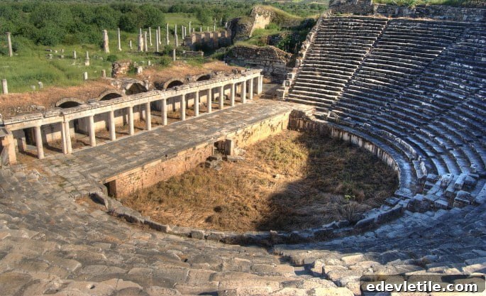 Theatre of Aphrodisias ancient city in Turkey